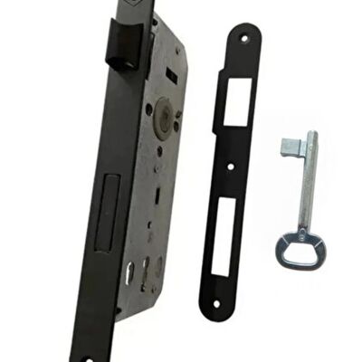 Sym Han Series Silent Interior Door Lock 40x23 mm Eco Black - 1
