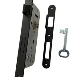 Sym Han Series Silent Interior Door Lock 40x23 mm Eco Black - Sym