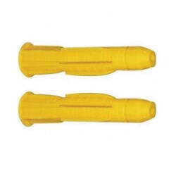 Sym Plastic Dowel Rocket Yellow 8Mm (500 Pieces) - Sym