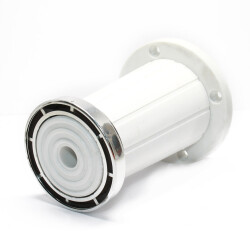 Sym Plastic Foot 10Cm Hanzade Matte Chrome White Striped - 2