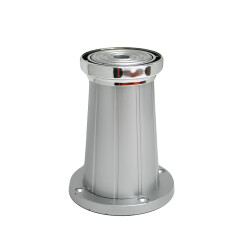 Sym Plastic Leg 10Cm Hanzade Matte Chrome Silver Striped - 2