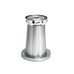 Sym Plastic Leg 10Cm Hanzade Matte Chrome Silver Striped - 1