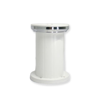 Sym Plastic Leg 10Cm Jumbo White Striped Round Table Chrome - 2