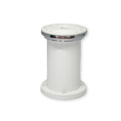 Sym Plastic Leg 10Cm Jumbo White Striped Round Table Chrome - Sym