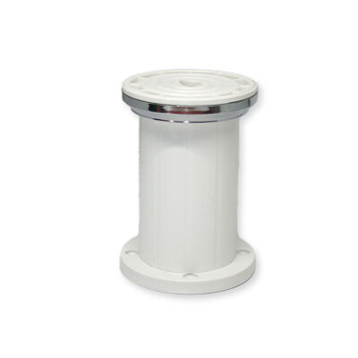 Sym Plastic Leg 10Cm Jumbo White Striped Round Table Chrome - 1