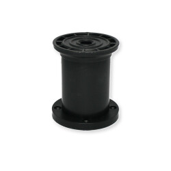 Sym Plastic Leg 8Cm Jumbo Matte Chrome Black Round Table - Sym