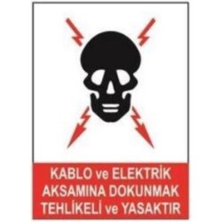 Sym Touching cables and electrical components is prohibited Warning Sign - Sym