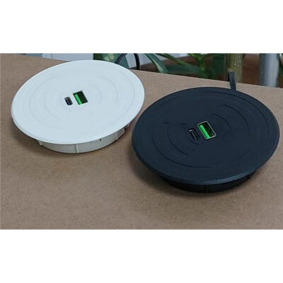 Sym USB Type Round Wired + Wireless Charger - 1
