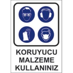SYM Uyarı Levhası Koruyucu Malzeme Kullanınız - Sym