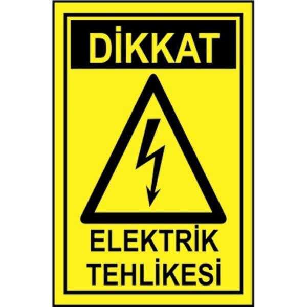 SYM Uyarı Levhası Dikkat Elektrik Tehlikesi