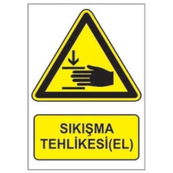 SYM Uyarı Levhası El Sıkışma Tehlikesi