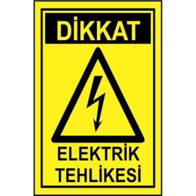 Sym Warning Sign Stw014 Caution Electrical Hazard - 1