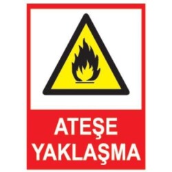 Sym Warning Sign Stw059 Do Not Approach Fire - Sym