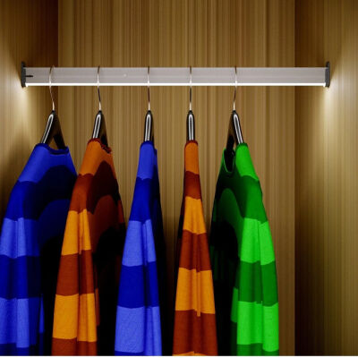 Sym White Light Sensor Wardrobe Rail Profile 50cm - 1