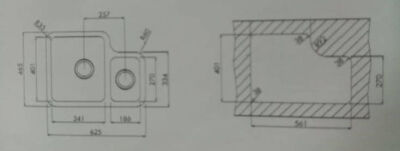 Teka BE 1 1/2B 625 1.5 Bowl Stainless Steel Kitchen Sink Left - 2