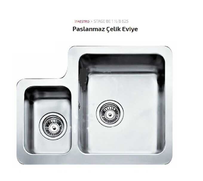 Teka BE 1 1/2B 625 1.5 Hazne Paslanmaz Çelik Eviye Sol