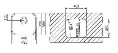 Teka BE 40.35 Undercounter Stainless Steel Kitchen Sink - 2