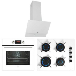 Teka Beyaz Üçlü Ankastre Set ( HAK 625 Fırın - GBE 640002 Ocak - ATV 60 Davlumbaz ) - Teka