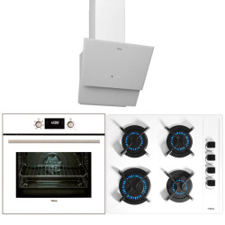 TEKA Beyaz Üçlü Ankastre Set ( HAK 627 Ankastre Fırın - Maestro GBC 64002 Ocak - TVT 60.1 Duvar Davlumbaz ) - Teka