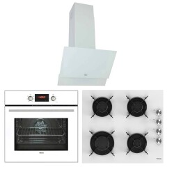 Teka Beyaz Üçlü Ankastre Set ( HAK 627 Fırın - HEL LUX Ocak - TVT 60.1 Davlumbaz ) - Teka