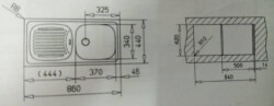 Teka EBM 45 Sifonlu Paslanmaz Çelik Eviye Sol - 2