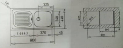 Teka EBM 45 Siphon Stainless Steel Kitchen Sink Left - 2