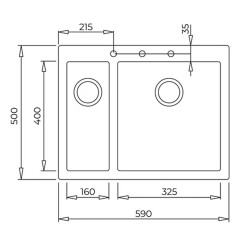 Teka ForSquare 590 TG Çift Hazne Tegranite Evye A. White - 3