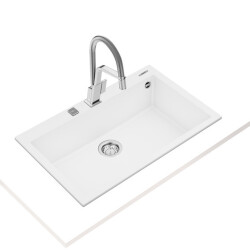 Teka ForSquare 72.40 Tek Hazneli Tegranite Evye Beyaz - 2