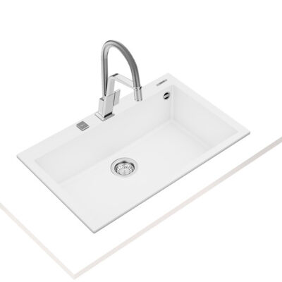 Teka ForSquare 72.40 Tek Hazneli Tegranite Evye Beyaz - 2