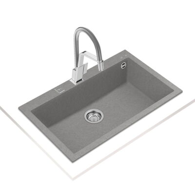 Teka ForSquare 72.40 Tek Hazneli Tegranite Evye Stone Grey - 2