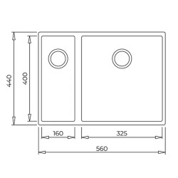 Teka Eviye SQUARE 2B 560 TG Siyah - 2