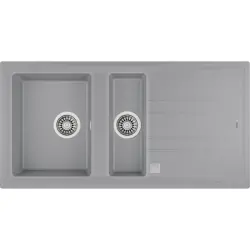Teka Stone 60 B-TG İki Hazne Tegranite Eviye Metalik Gri - Teka