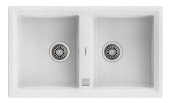 Teka Stone 90 B-TG Çift Hazneli Tegranite Evye Beyaz - Teka