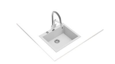 Teka ForSquare 50.40 Tek Hazne Tegranite Eviye Artic White - 2
