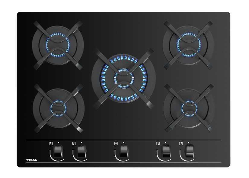 Teka GBC 75030 Gazlı Ankastre Ocak 70 cm Siyah Camlı