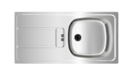 Teka Gravity 45 E-XN 1B 1D Single Bowl Stainless Sink Left - 1