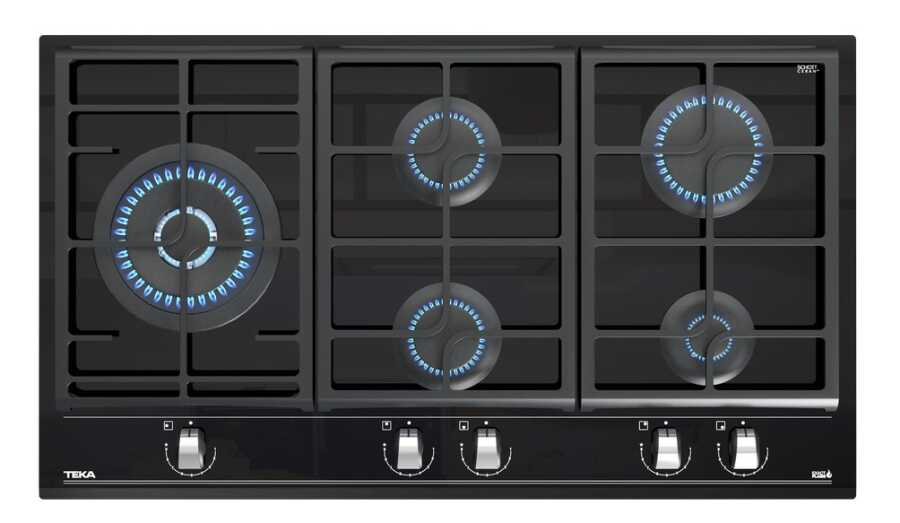 Teka GZC 95320 XBN ExactFlame 90cm Gazlı Ocak Siyah