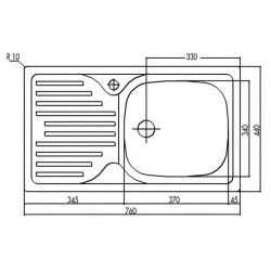 Teka Infant 45 Stainless Steel Kitchen Sink Right - 2