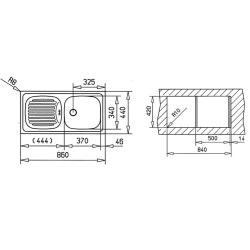 Teka Infant OB Microketen Steel Kitchen Sink Left - 2