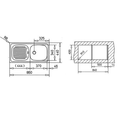 Teka Infant OB Microketen Steel Kitchen Sink Left - 2