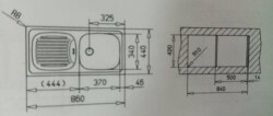 Teka Infant OB Mikroketen Çelik Eviye Sağ - 2