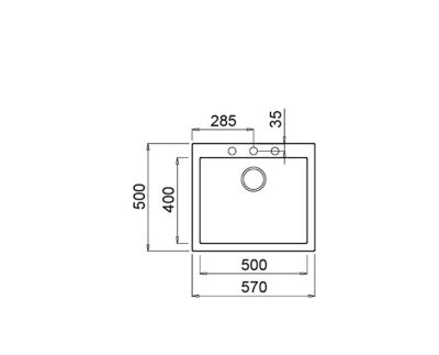Teka Kitchen Sink FORSQUARE 50.40 TG Artic White - 3