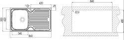 Teka Princess 50 B Stainless Steel Kitchen Sink Right - 2