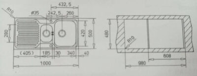 Teka Princess 60 B 1.5 Hazneli Mikroketen Çelik Eviye Sol - 2