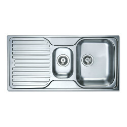 Teka Princess Kitchen Sink 1.5 Bowl 50x80CM Left Side Dropper Stainless Steel - 1
