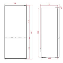 Teka RBF 78725 No Frost Electronic Refrigerator Inox - 4
