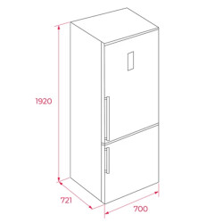 Teka RBF 78725 No Frost Electronic Refrigerator White - 4