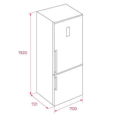 Teka RBF 78725 No Frost Electronic Refrigerator White - 4