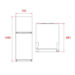Teka RTF 44750 SS Freestanding No Frost Refrigerator Inox - 3