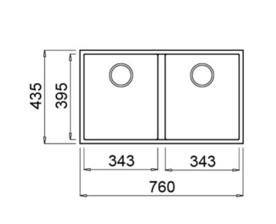Teka Sink SQUARE 2B 760 TG Black - 3